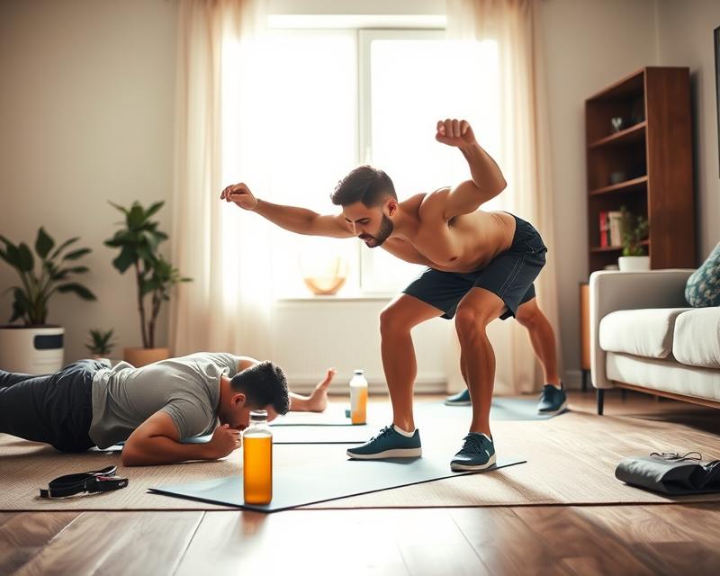 Trening domowy dla mężczyzn – skuteczne ćwiczenia bez sprzętu Trening domowy dla mężczyzn – skuteczne ćwiczenia bez sprzętu